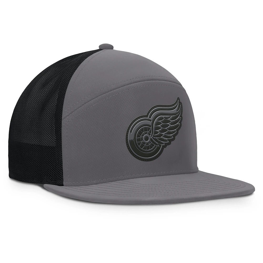 Casquette ajustable Fairweather pour homme Fanatics des Red Wings de Detroit en charbon