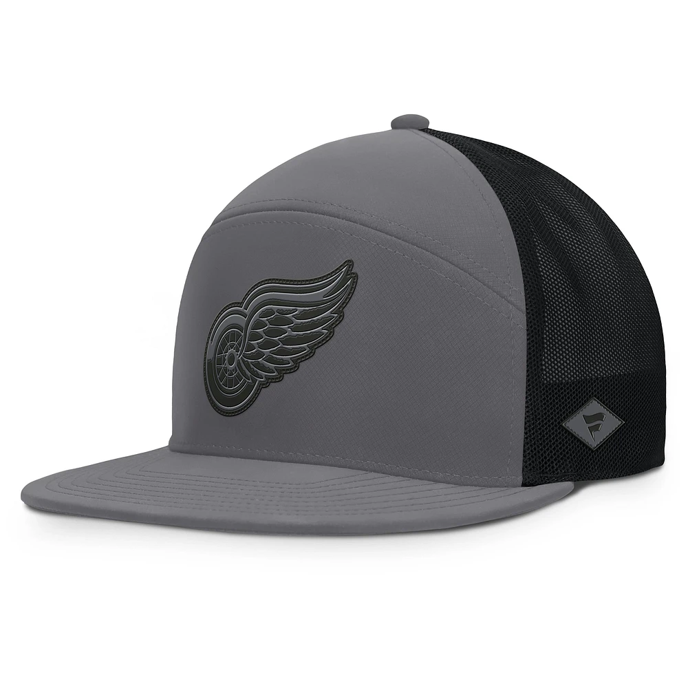 Casquette ajustable Fairweather pour homme Fanatics des Red Wings de Detroit en charbon