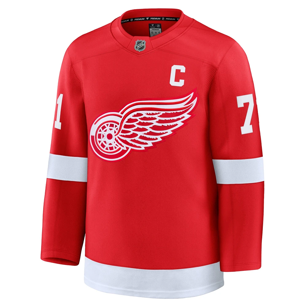 Men's Fanatics Dylan Larkin Red Detroit Wings Home Premium Jersey