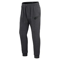 Men's Fanatics Heather Charcoal Detroit Red Wings Authentic Pro Road Jogger Sweatpants