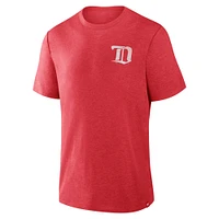 T-shirt tri-blend Fan Lanes des Red Wings de Detroit pour hommes Fanatics Heather