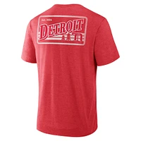 T-shirt tri-blend Fan Lanes des Red Wings de Detroit pour hommes Fanatics Heather