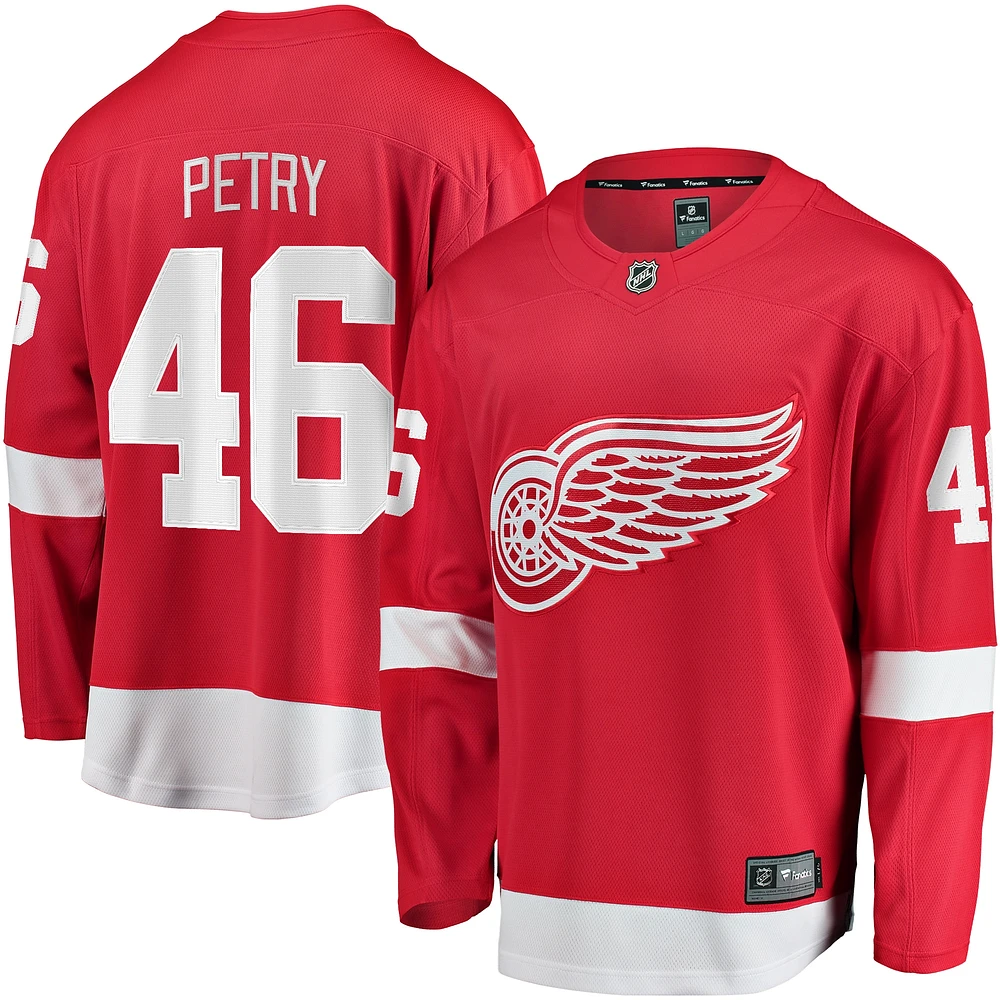 Men's Fanatics Jeff Petry Red Detroit Wings Home Breakaway Jersey