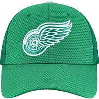 Casquette Flex authentique Pro de la Saint-Patrick des Red Wings Detroit marque Fanatics Kelly Green pour homme