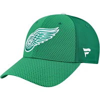 Casquette Flex authentique Pro de la Saint-Patrick des Red Wings Detroit marque Fanatics Kelly Green pour homme