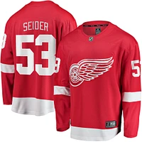 Men's Fanatics Moritz Seider Red Detroit Wings Home Breakaway Player Jersey