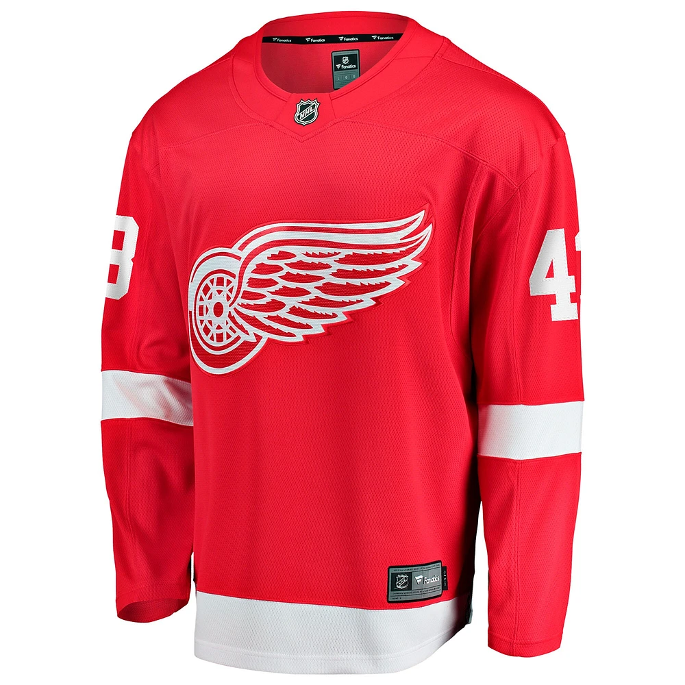 Maillot Petr Mrazek rouge des Red Wings de Detroit pour hommes
