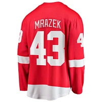 Maillot Petr Mrazek rouge des Red Wings de Detroit pour hommes