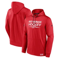 Men's Fanatics Red Detroit Wings Authentic Pro Fleece Pullover Hoodie