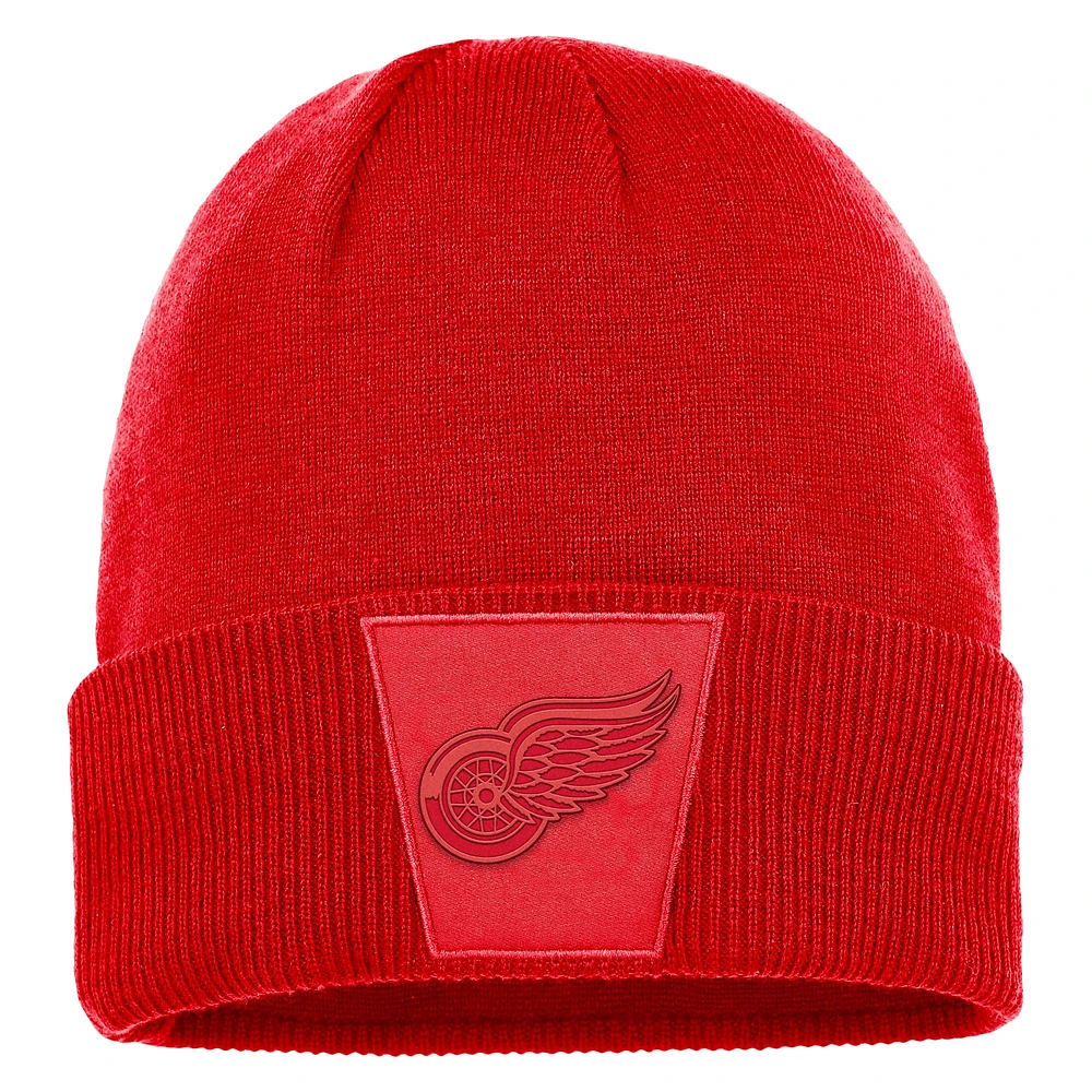 Bonnet en tricot à revers Authentic Pro Road Fanatics Red Detroit Red Wings pour hommes