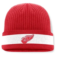 Bonnet en tricot à revers pour homme Fanatics Red Detroit Red Wings Blueliner