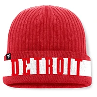 Bonnet en tricot à revers pour homme Fanatics Red Detroit Red Wings Blueliner