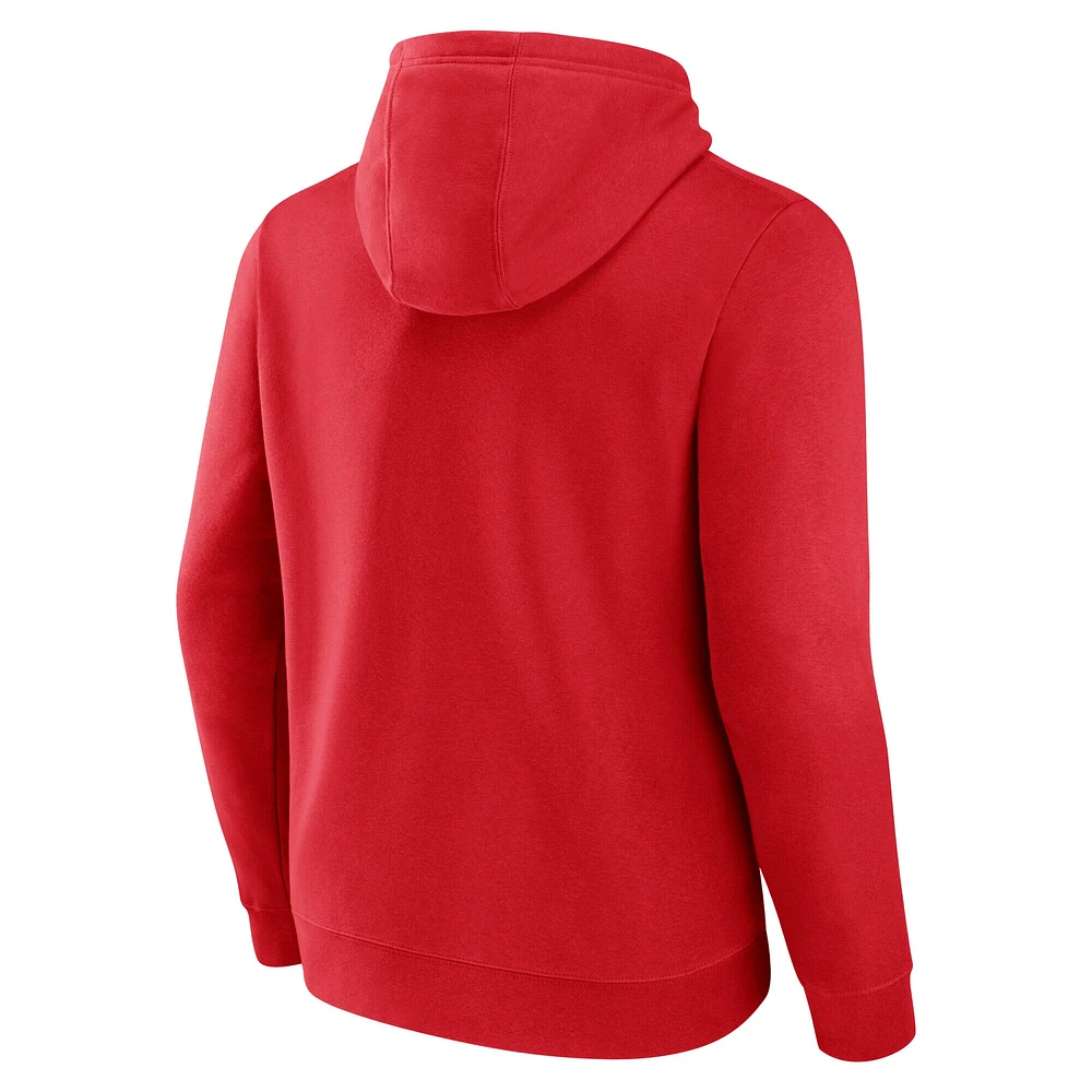 Sweat à capuche en polaire rouge Detroit Red Wings Fanatics pour hommes
