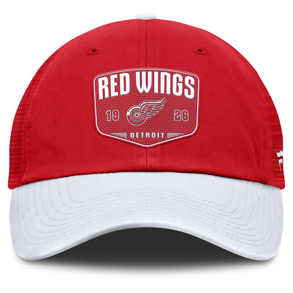 Casquette ajustable unique pour homme Fanatics Red Detroit Red Wings Fundamental Trucker