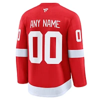 Men's Fanatics Red Detroit Wings Home Premium Custom Jersey