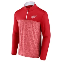 Men's Fanatics Red Detroit Wings Iconic Defender Quarter-Zip Jacket