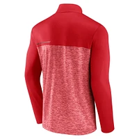Men's Fanatics Red Detroit Wings Iconic Defender Quarter-Zip Jacket
