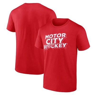 T-shirt local Fanatics Red Detroit Wings pour hommes