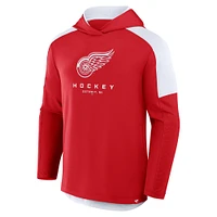 Men's Fanatics Red Detroit Wings Meta Game Transitional Pullover Hoodie