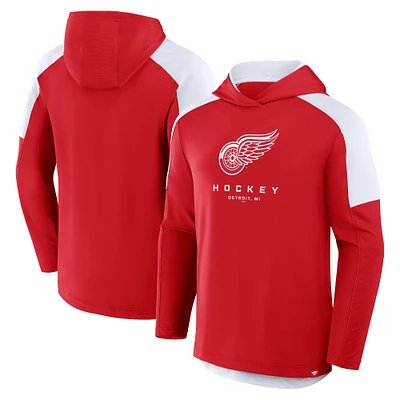 Men's Fanatics Red Detroit Wings Meta Game Transitional Pullover Hoodie