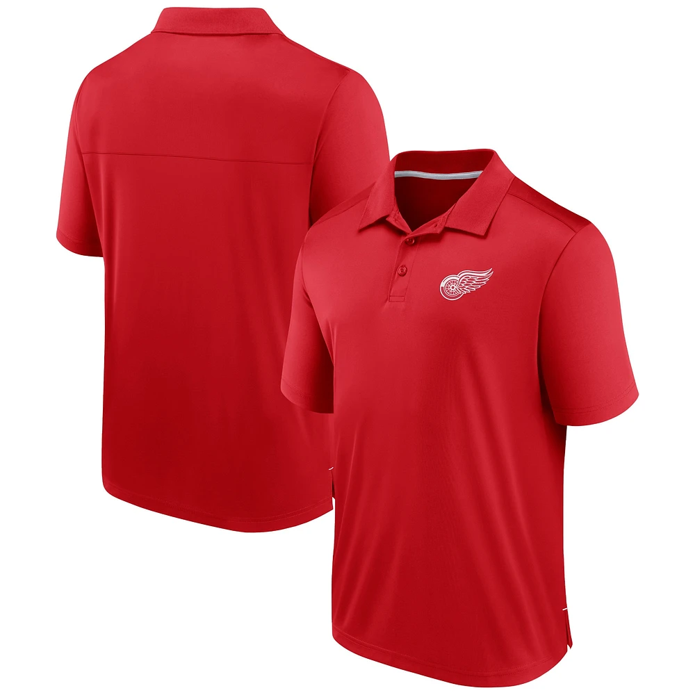 Men's Fanatics Red Detroit Wings Polo