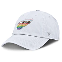 Casquette ajustable PRIDE blanche Detroit Red Wings Fanatics pour hommes