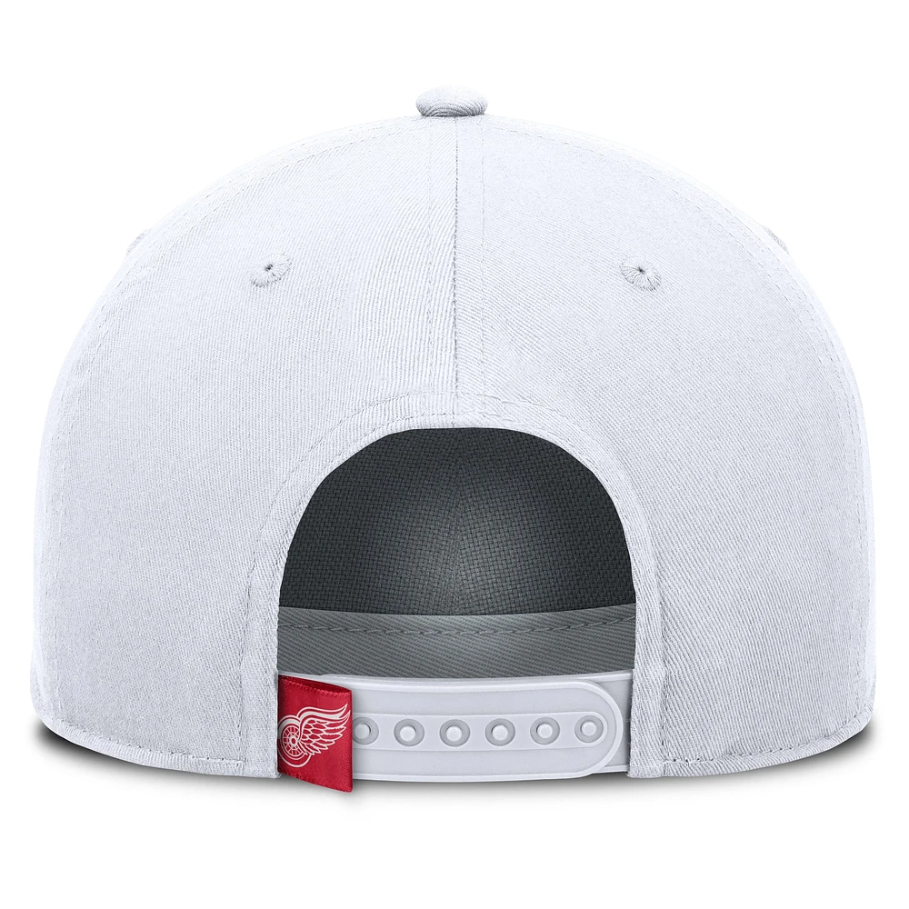 Men's Fanatics White Detroit Red Wings Rope A-Frame Adjustable Hat