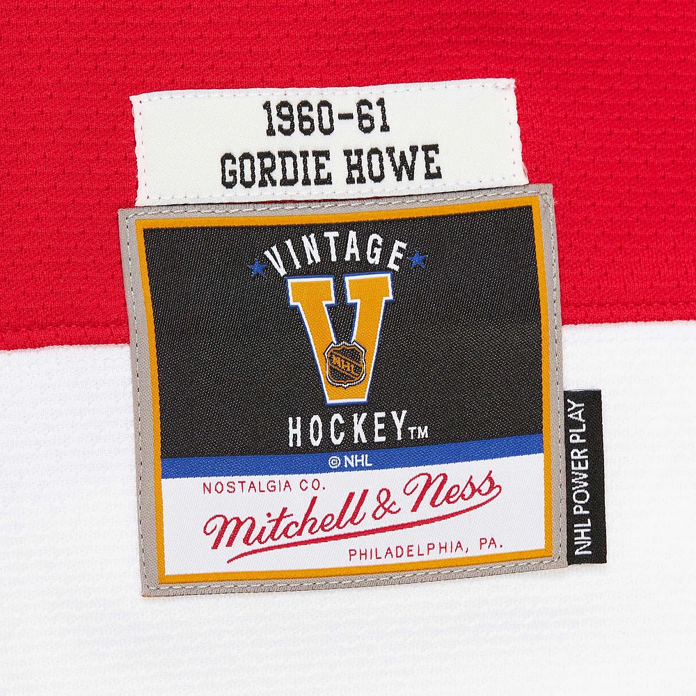 Maillot rouge Gordie Howe pour homme des Red Wings de Detroit 1960-61 Power Play