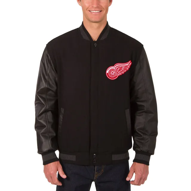 San Francisco 49ers JH Design Wool & Leather Reversible Jacket with  Embroidered Logos - Black