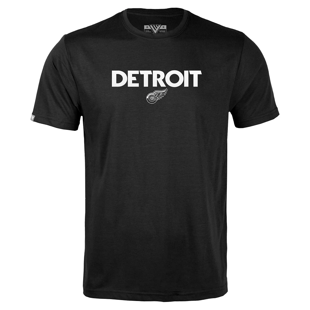 T-shirt Richmond City Capsule noir Detroit Red Wings pour homme Levelwear