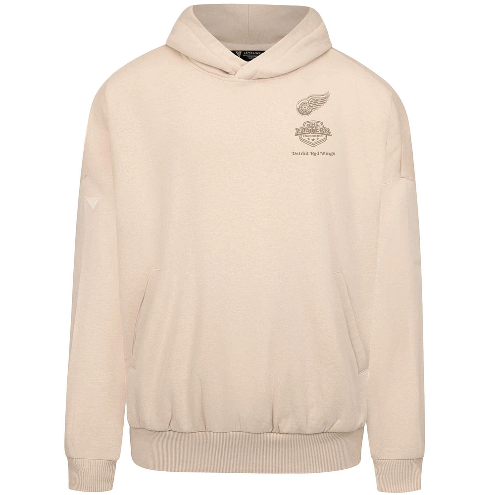 Sweat à capuche imprimé Contact Stamp des Red Wings de Detroit pour homme Levelwear Cream