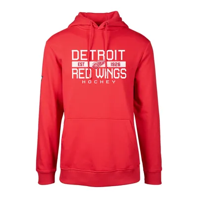 Detroit Red Wings Levelwear Podium Dugout Fleece Pullover Hoodie