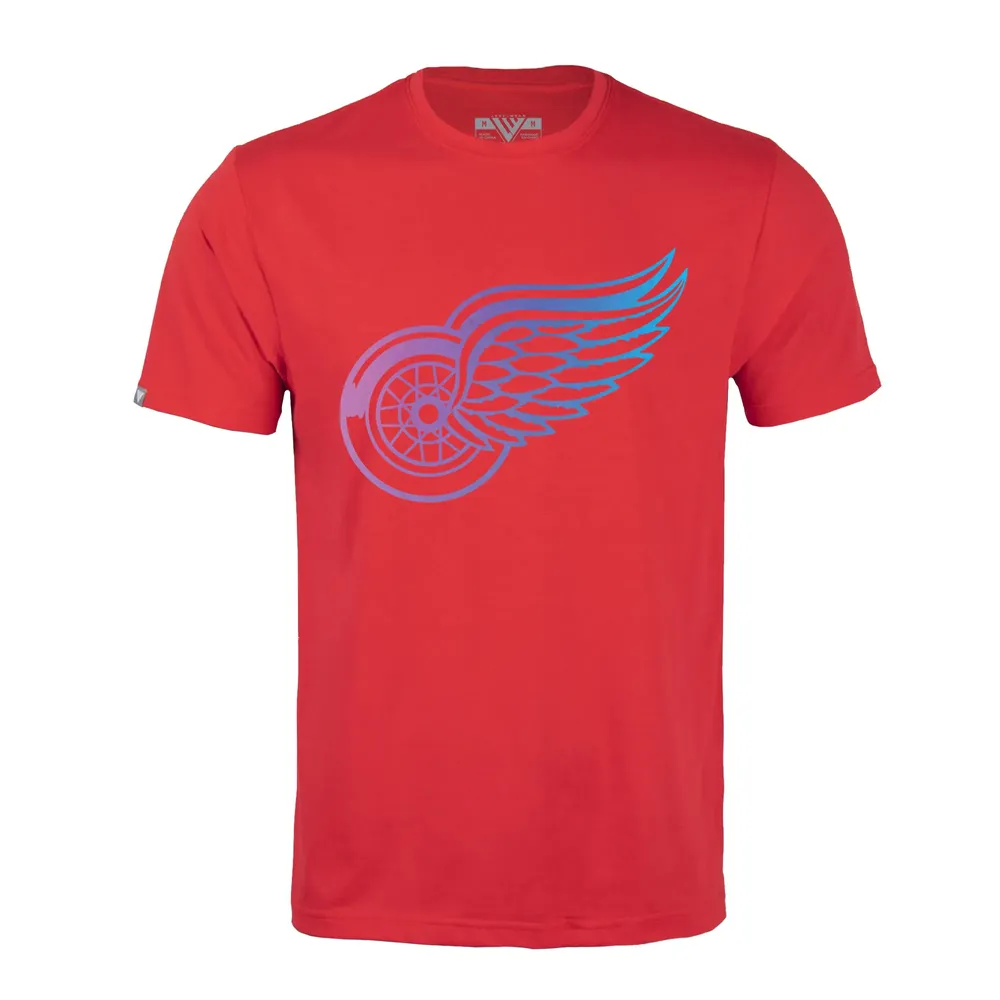Lids Detroit Red Wings Starter Cross Check Jersey V-Neck Long Sleeve  T-Shirt - Black/Red