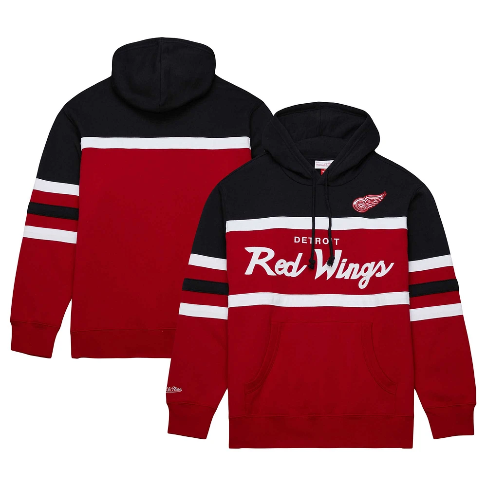 Sweat à capuche Mitchell & Ness pour hommes, rouge/noir, entraîneur-chef des Red Wings de Detroit