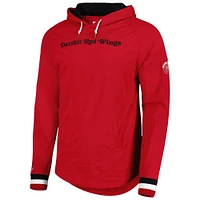 Men's Mitchell & Ness Red Detroit Wings Legendary Slub Hoodie Long Sleeve T-Shirt