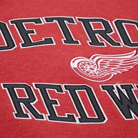 Sweat-shirt en molleton rouge Mitchell & Ness pour homme avec victoire séries éliminatoires des Red Wings de Detroit