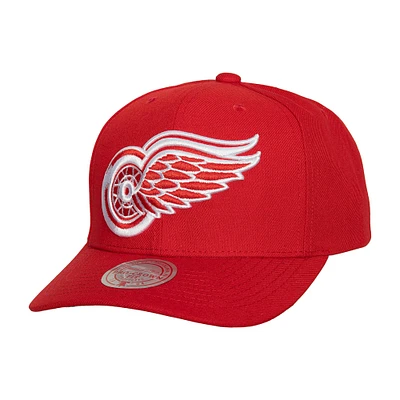 Casquette réglable Mitchell & Ness Red Detroit Red Wings Team Ground Pro pour hommes