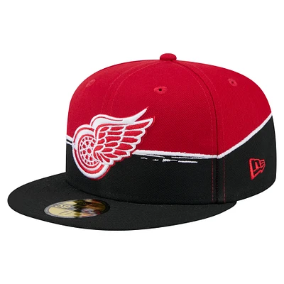 Casquette ajustée 59FIFTY Detroit Red Wings Vintage Color Dip pour homme New Era noir/rouge