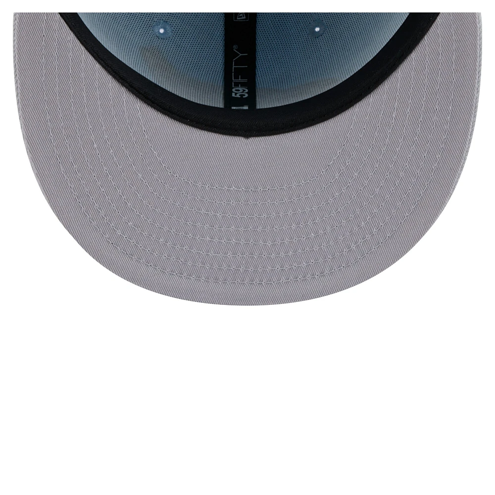 Casquette ajustée bicolore 59FIFTY bleu clair/gris Detroit Red Wings pour homme New Era