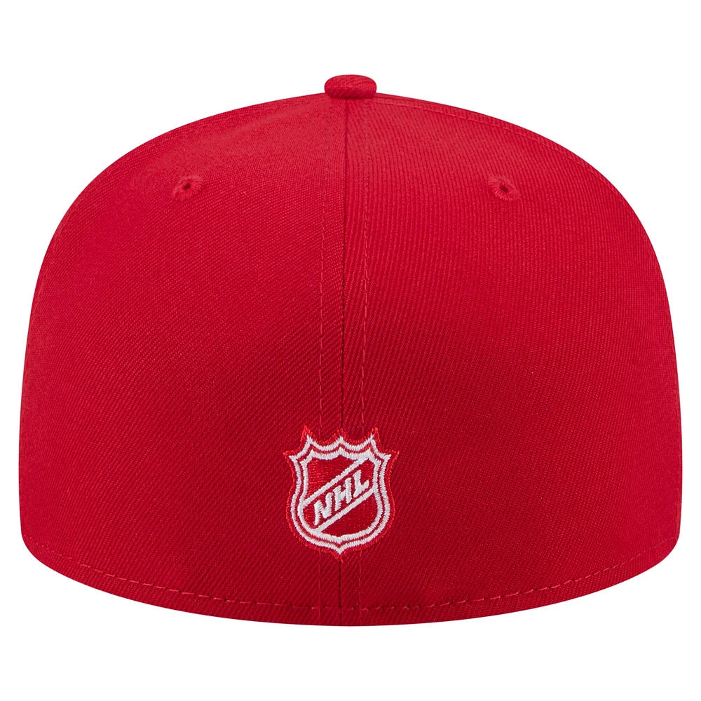 Casquette ajustée 59FIFTY rouge des Red Wings de Detroit pour homme New Era