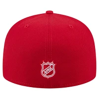 Casquette ajustée 59FIFTY rouge des Red Wings de Detroit pour homme New Era