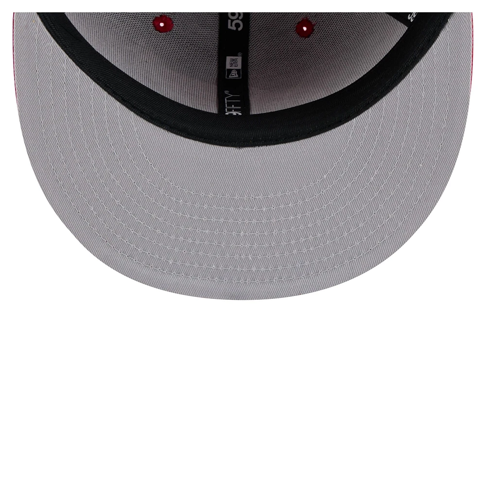 Casquette ajustée 59FIFTY rouge des Red Wings de Detroit pour homme New Era