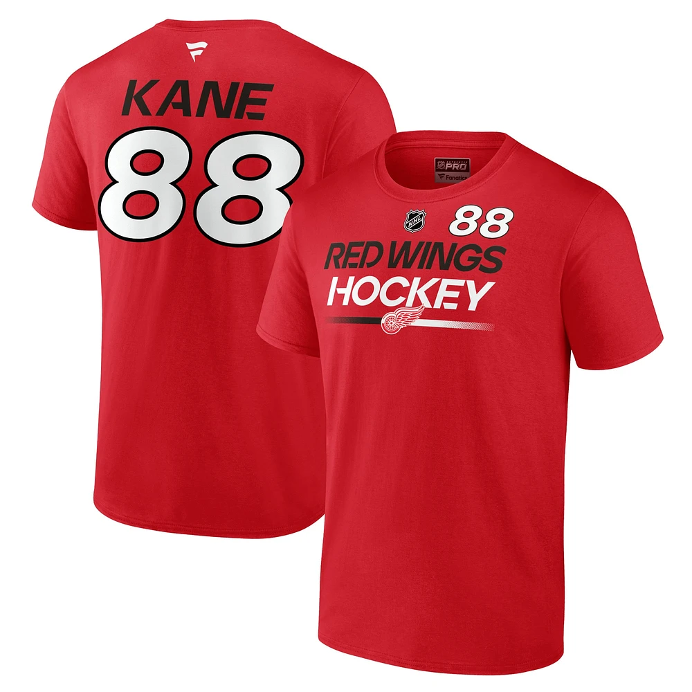 T-shirt rouge Pro Prime avec nom et numéro Patrick Kane pour homme