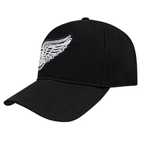 Casquette Snapback Pro Standard noire des Red Wings de Detroit pour hommes Paint the City Pinch Front