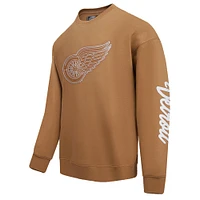 Men's Pro Standard  Brown Detroit Red Wings Paint the City Pullover Sweatshirt