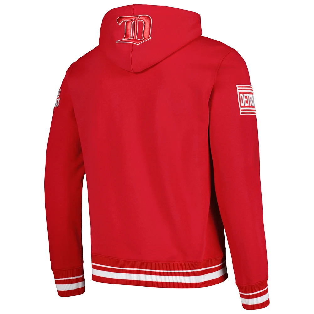 Men's Pro Standard Red Detroit Wings Retro Classic Fleece Pullover Hoodie