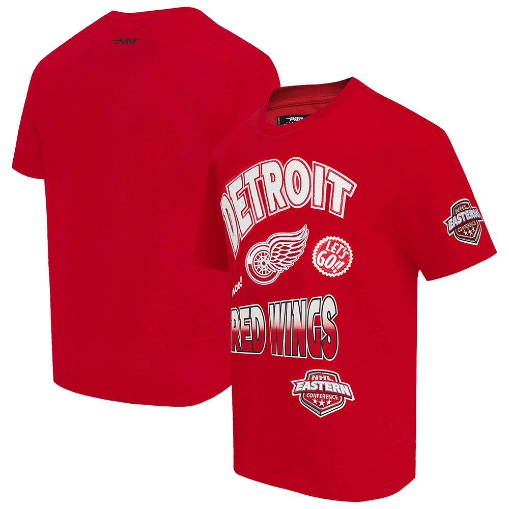 T-shirt rouge Pro Standard pour homme des Red Wings de Detroit