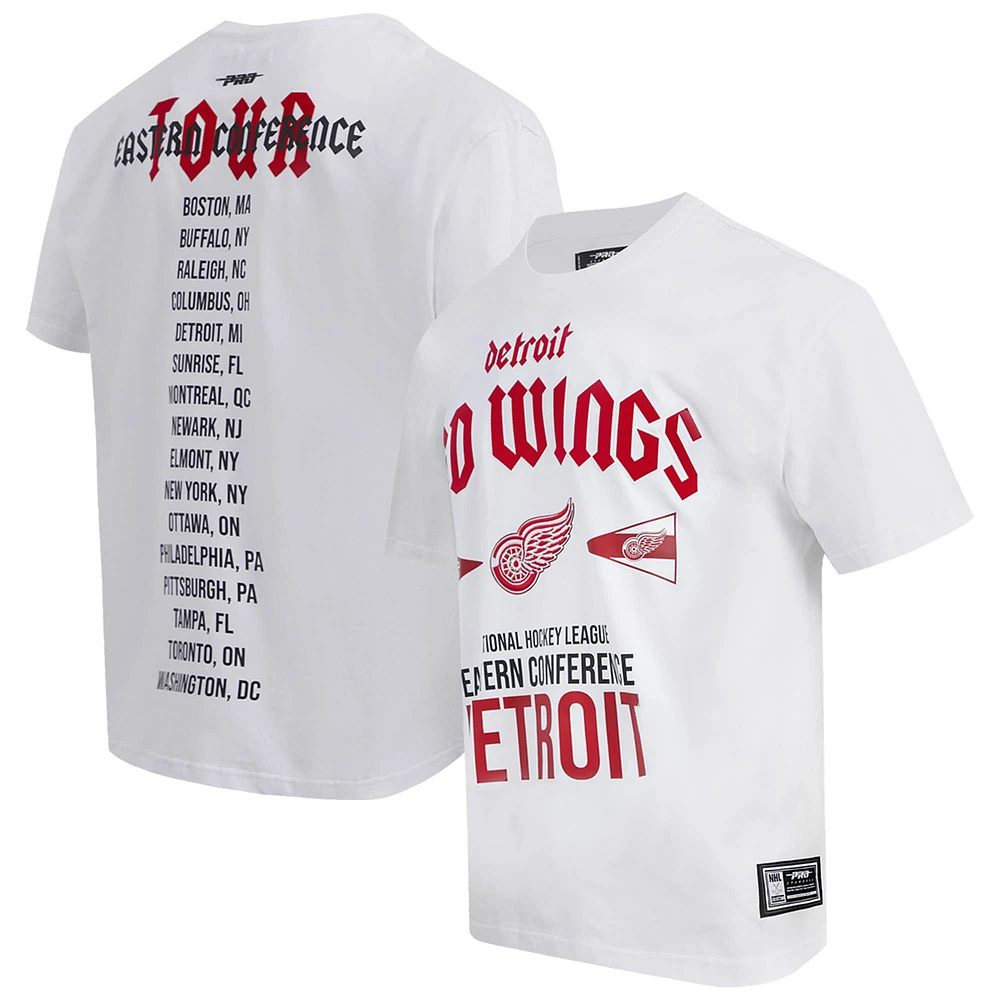 T-shirt blanc Pro Standard des Red Wings de Detroit City Tour pour hommes