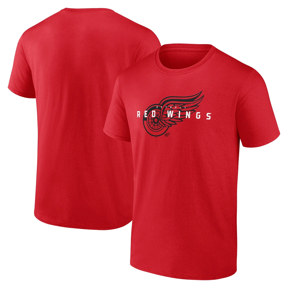 T-shirt coordonné rouge Detroit Red Wings pour homme