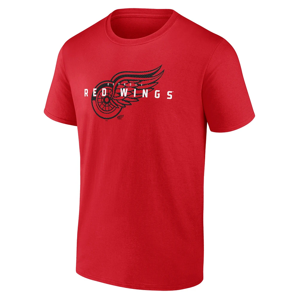 T-shirt coordonné rouge Detroit Red Wings pour homme